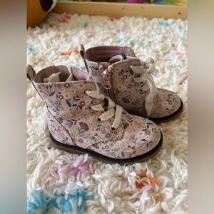 Flower Combat Boots Toddler